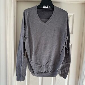 Men's Calvin Klein Gray V-Neck Sweater Size XL